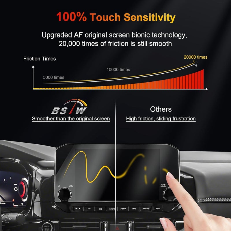 BSTW for 2024 Nissan Pathfinder Screen Protector for 2022 2023 2024 2025 Nissan Pathfinder SL Platinum for NissanConnect 9" Display Bubble Free Soft Nano Protective Film 2PCS - Image 4